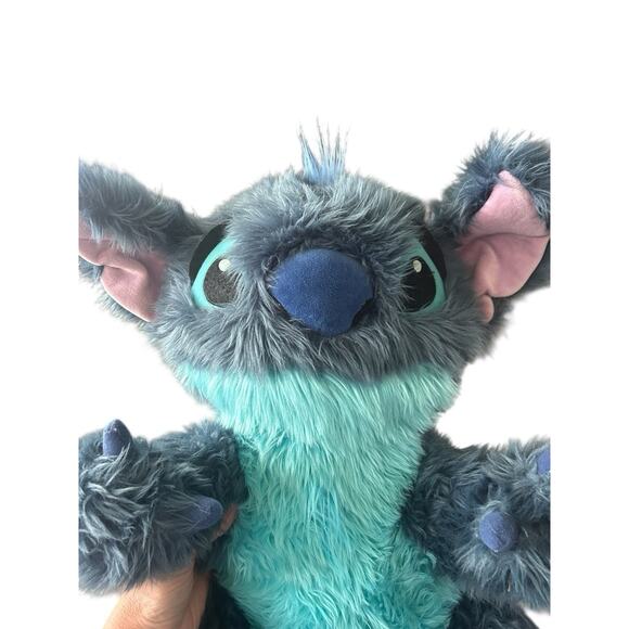 Disney Store Exclusive Stitch Stuffed Animal Shaggy Hairy Plush Fuzzy Large XL - Picture 6 of 9